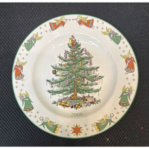 VINTAGE SPODE 2000 ANNUAL CHRISTMAS TREE COLLECTOR PLATE 8” DIAMETER